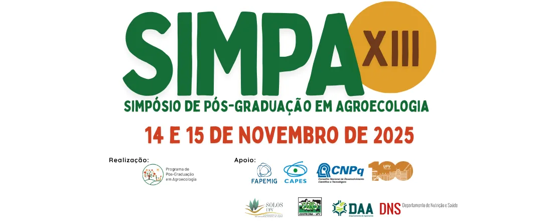 XIII SIMPA - Simpósio de Pós-graduação em Agroecologia: Pesquisas e Práticas Agroecológicas: contribuições para promover sistemas agroalimentares resilientes