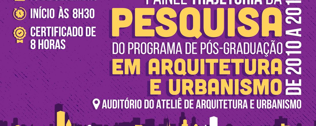 Painel Trajetória da Pesquisa do PPGAU de 2010 a 2018