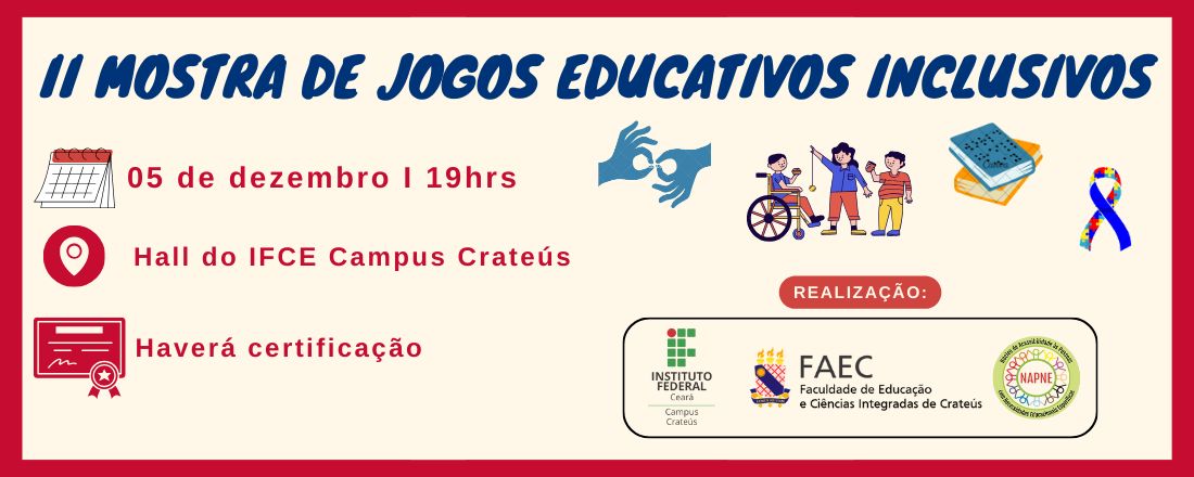 II Mostra de Jogos Educativos Inclusivos