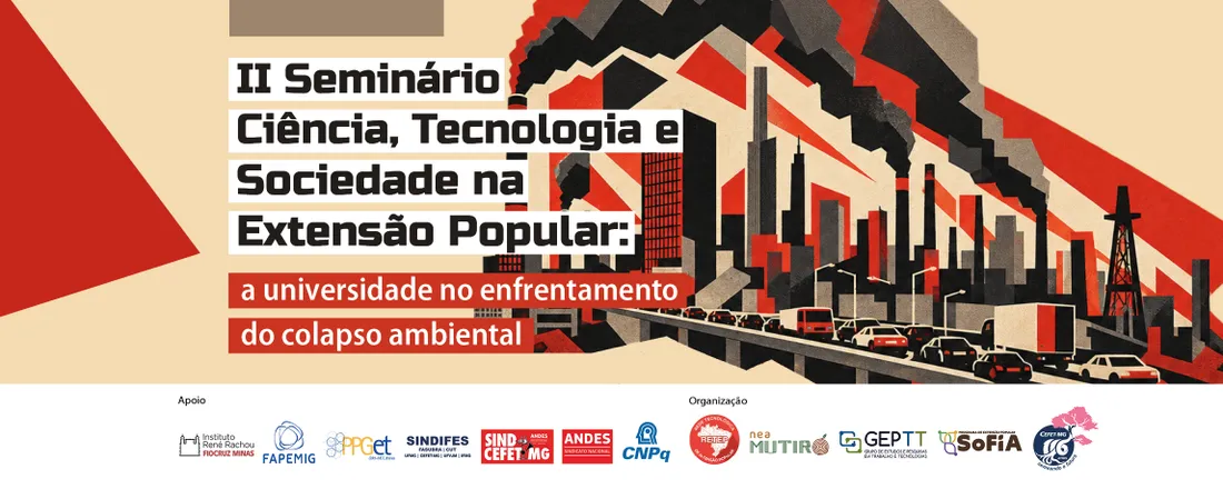 Capa de II Seminário Ciência, Tecnologia e Sociedade na extensão popular: a universidade no enfrentamento do colapso ambiental