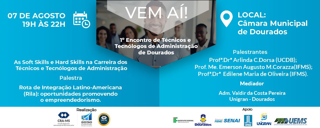 1º Encontro de Técnicos e Tecnólogos de Administração de Dourados