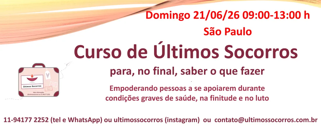 Curso de Últimos Socorros (São Paulo, 21/06)