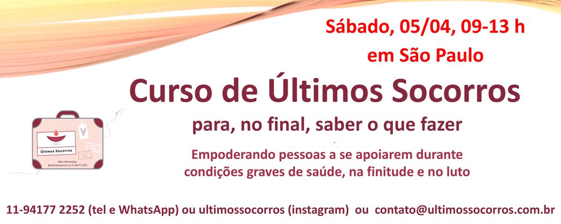 Curso de Últimos Socorros (São Paulo, 05/04)