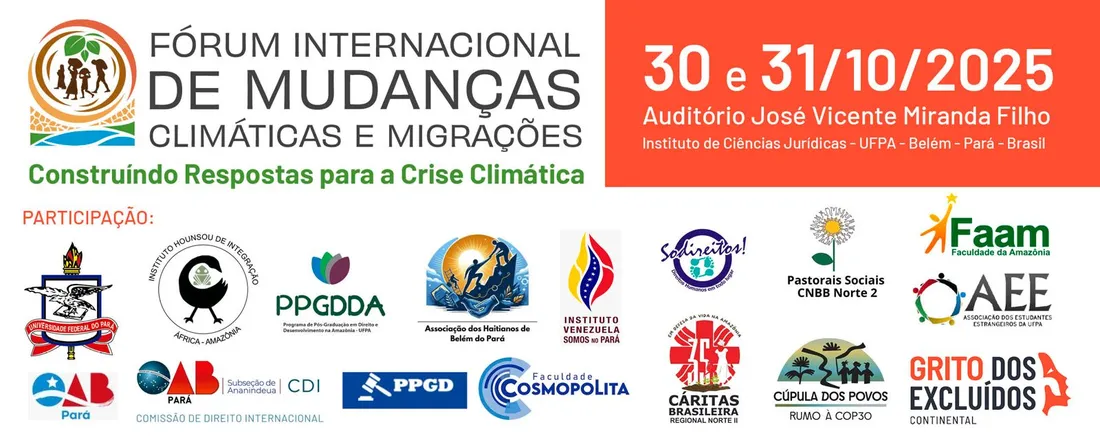 Fórum Internacional Mudanças Climáticas e Migrações Internacionais
