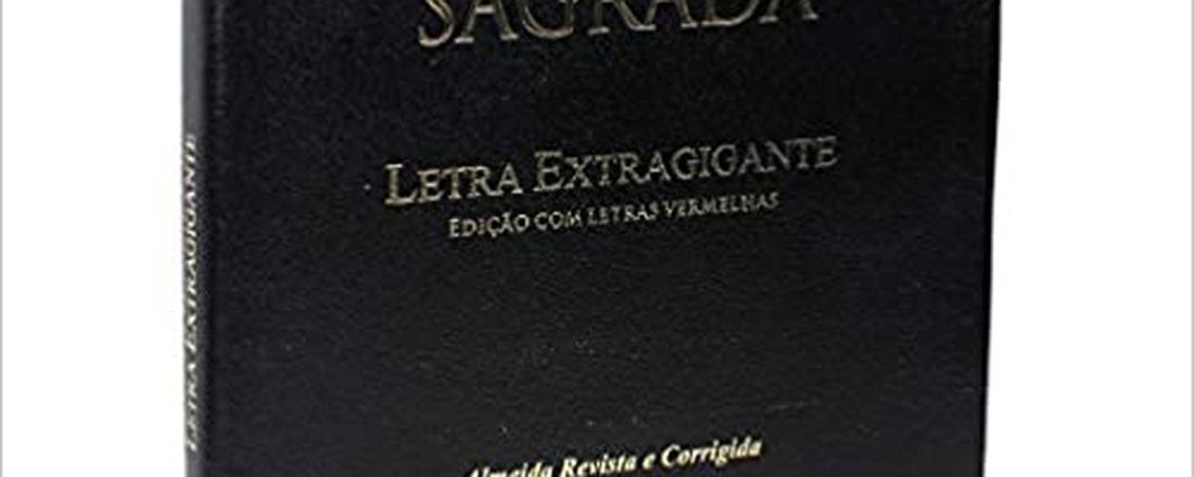 Bíblia Sagrada Letra Extragigante com índice digital - Couro bonded Preto: Almeida Revista e Corrigida (ARC) com Letras Vermelhas Couro reconstituído – 18 julho 2017