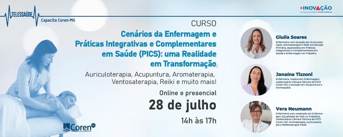 Curso - Cenários da Enfermagem e Práticas Integrativas e Complementares em Saúde (PICS): Uma Realidade em Transformação