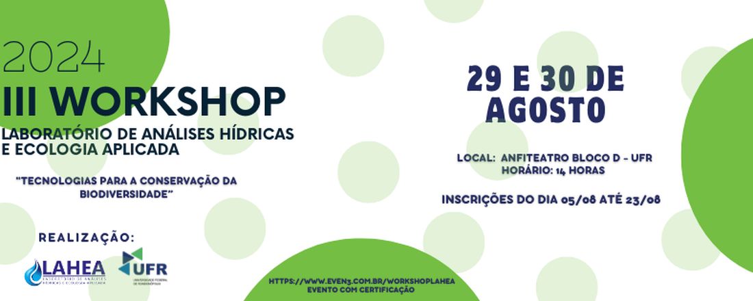 II Workshop: Dinâmicas ecológicas e geotecnologias aplicadas na conservação ambiental