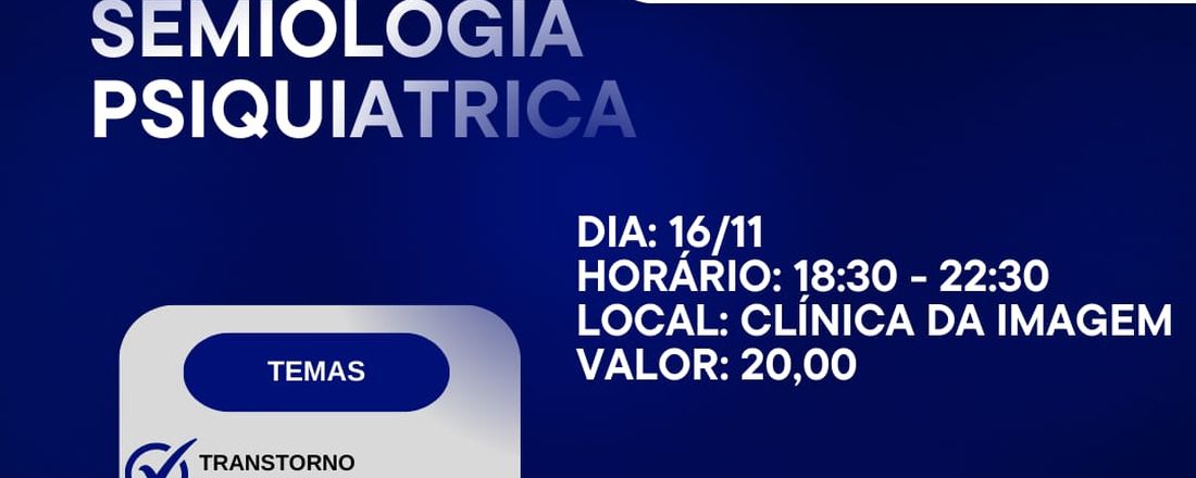 Curso de Semiologia psiquiátrica