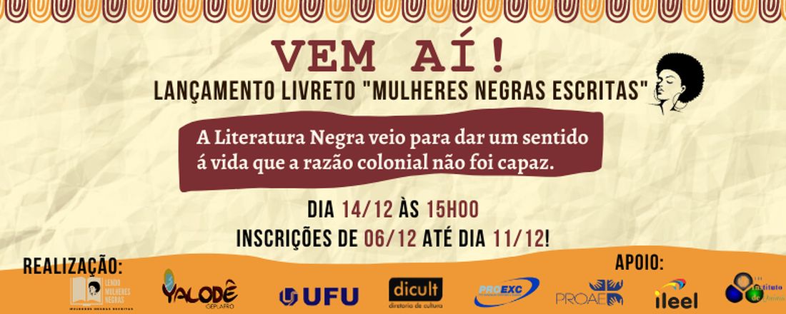 Lançamento Livreto "Mulheres Negras Escritas"