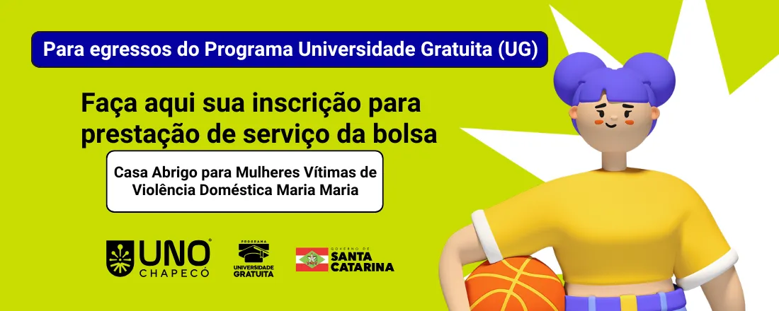 Oportunidade Contrapartida UG (2026/1) -  Casa Abrigo para Mulheres Vítimas de Violência Doméstica Maria Maria