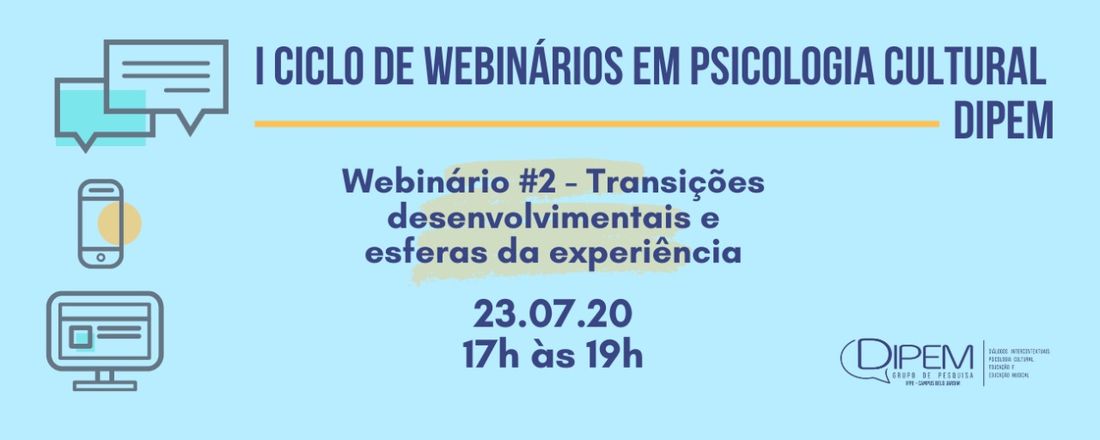 I Ciclo de Webinários em Psicologia Cultural