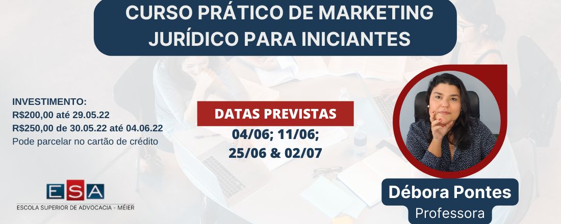 Curso prático de marketing jurídico para iniciantes