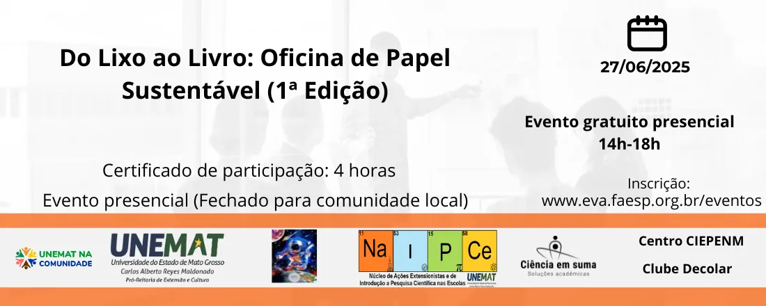 Do Lixo ao Livro: Oficina de Papel Sustentável (1ª Edição)