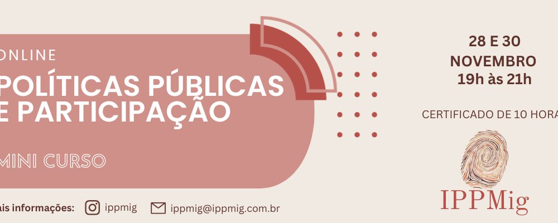 Mini Curso On-line | Políticas Públicas e Participação