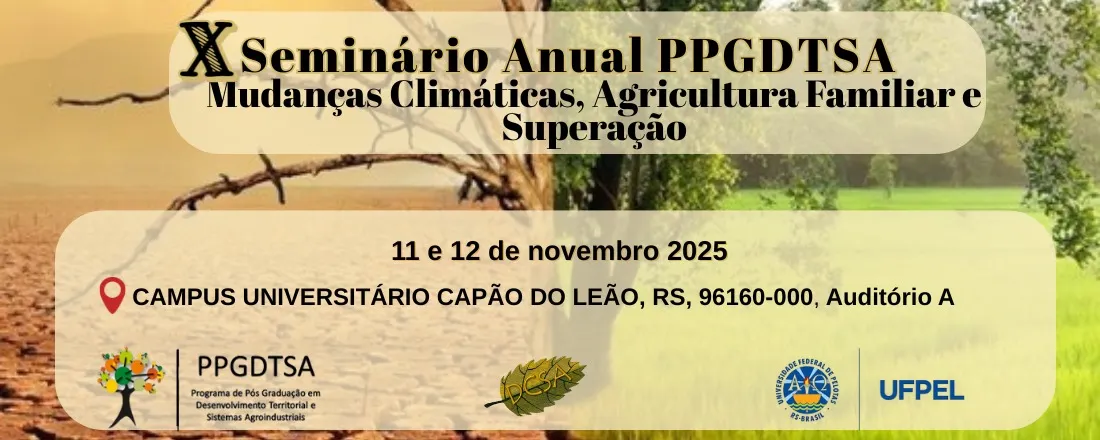 X Seminário Anual PPGDTSA - Mudanças Climáticas, Agricultura Familiar e Superação