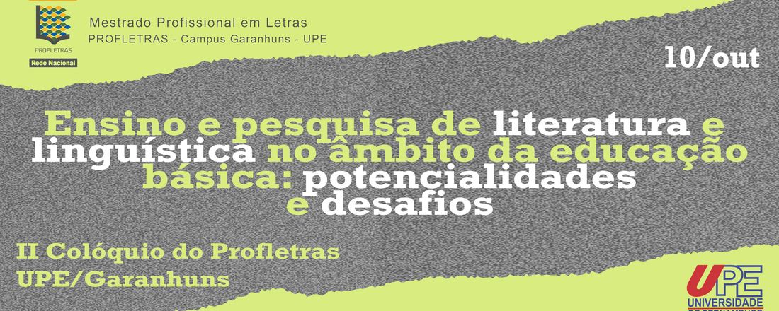II Colóquio do Profletras da UPE/Garanhuns