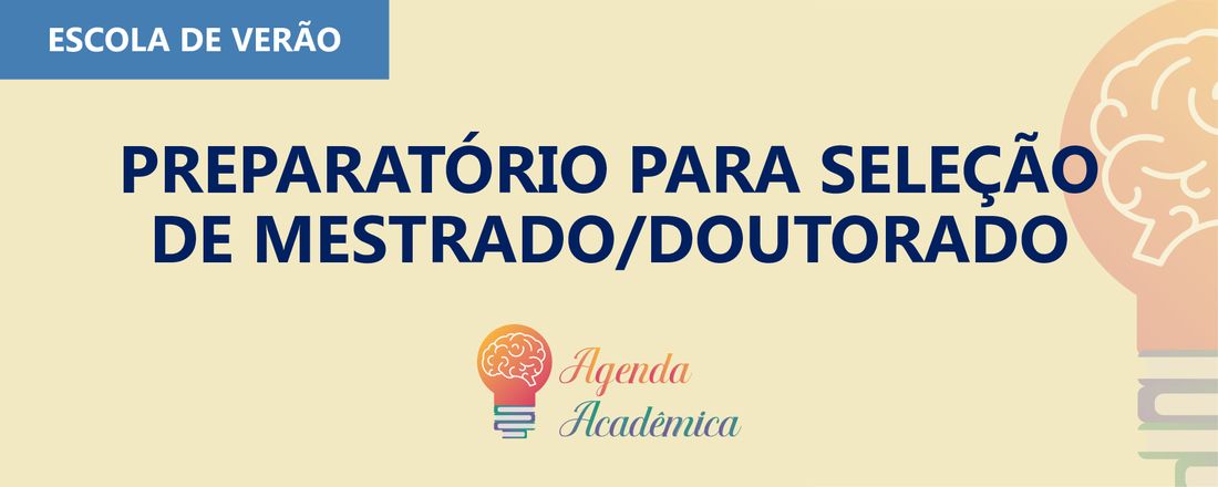 WORKSHOP PREPARATÓRIO PARA SELEÇÃO DE MESTRADO/DOUTORADO