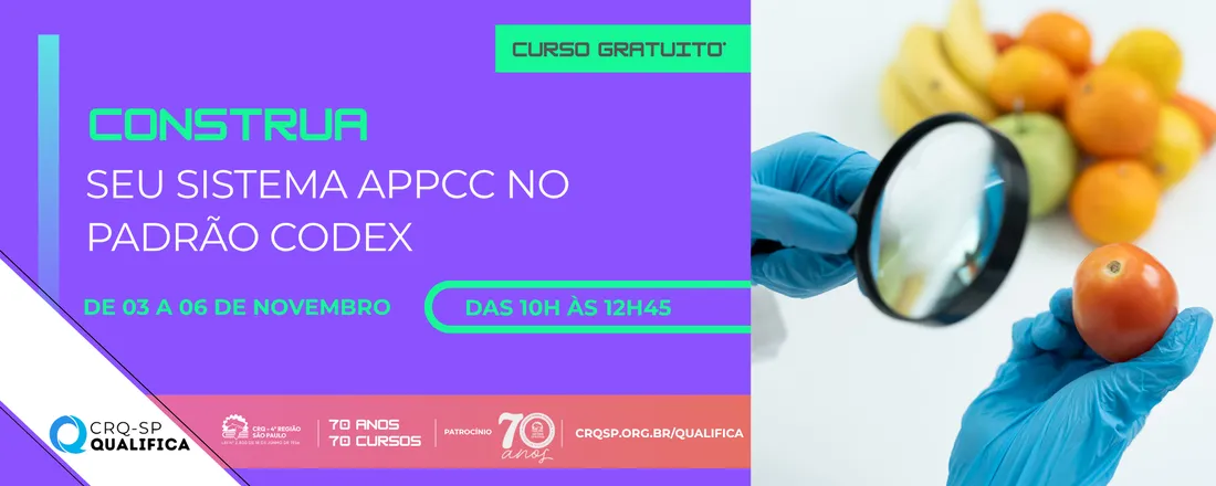 Curso Construa seu Sistema APPCC no Padrão Codex