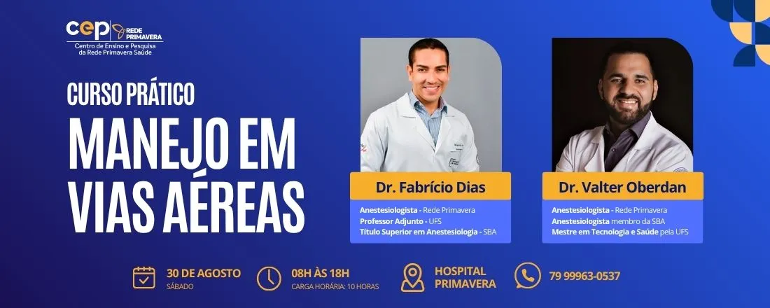 CURSO PRÁTICO MANEJO DE VIAS AÉREAS