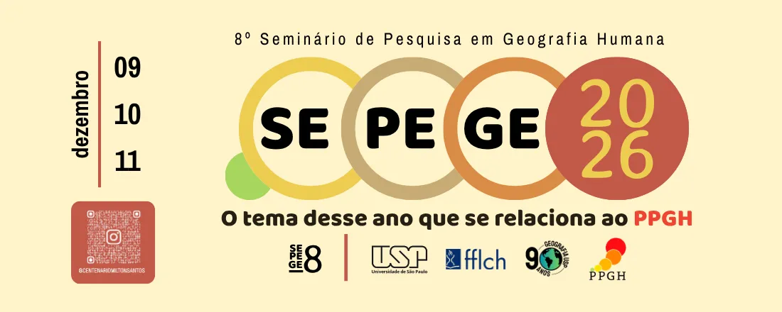 8º SEPEGE - Seminário de Pesquisa em Geografia Humana