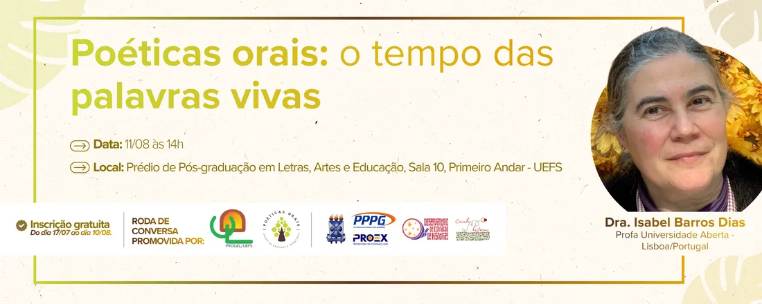 Poéticas orais: o tempo das palavras vivas
