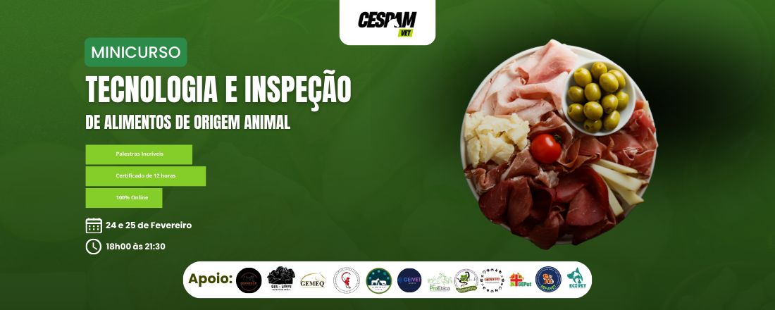 Minicurso de Tecnologia e Inspeção de Alimentos de Origem Animal