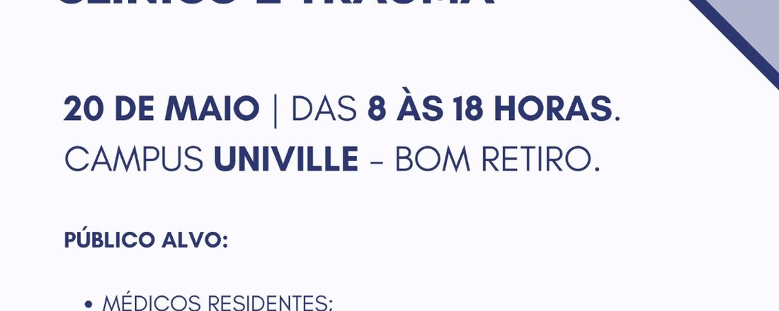 I Simpósio da Residência de Medicina de Emergência de Joinville