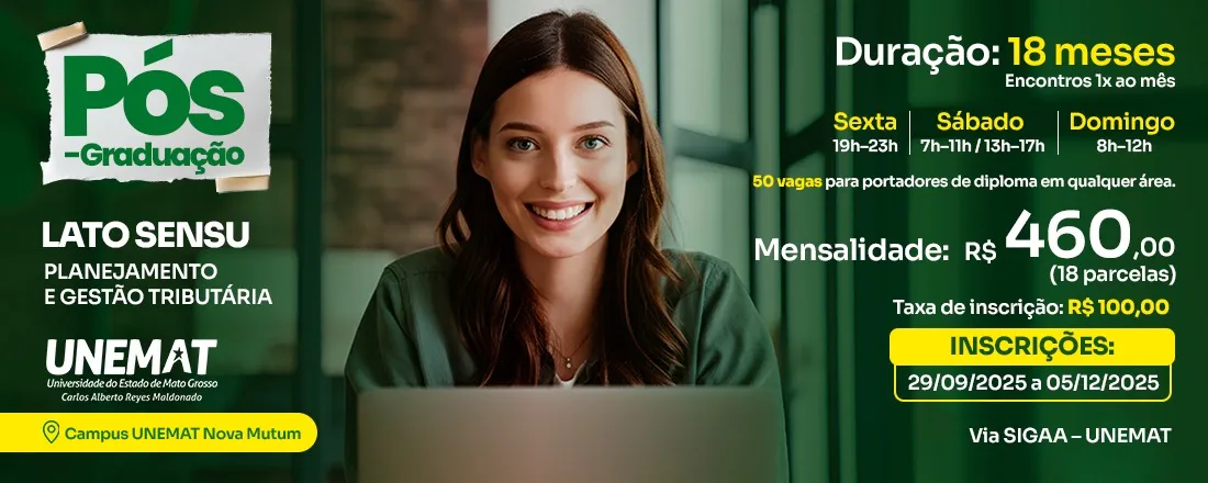 Pós-Graduação em Planejamento e Gestão Tributária