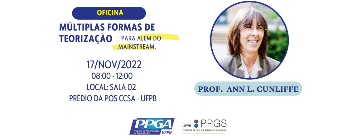 Oficina - Múltiplas Formas de Teorização: Para Além do Mainstream