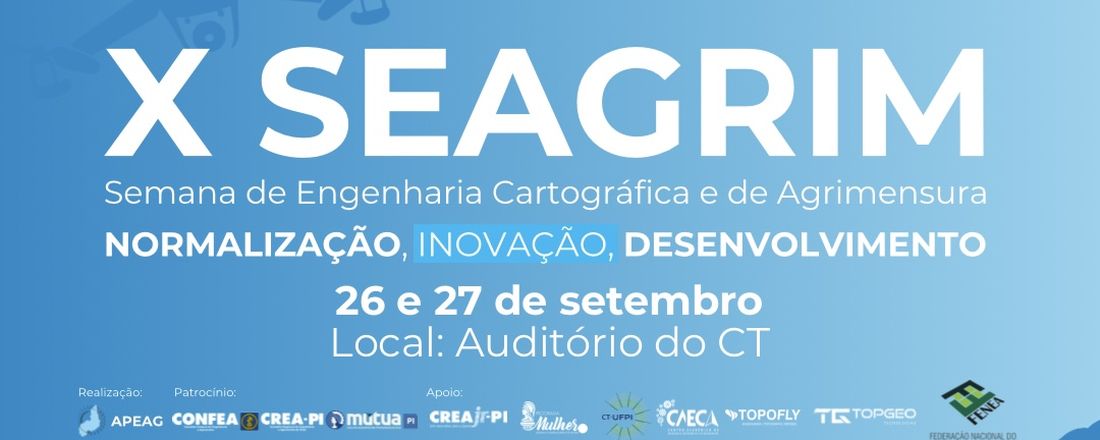 X SEMANA DE ENGENHARIA CARTOGRÁFICA E DE AGRIMENSURA