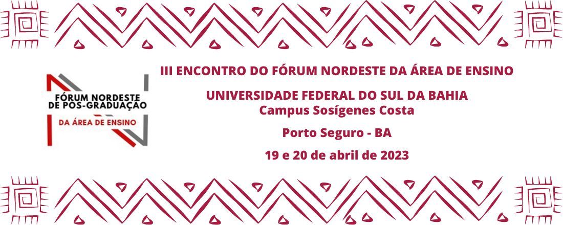 III ENCONTRO DO FÓRUM NORDESTE DA ÁREA DE ENSINO