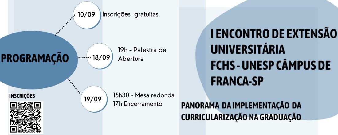 I Encontro de Extensão Universitária da FCHS: panorama da implementação da curricularização da extensão na graduação