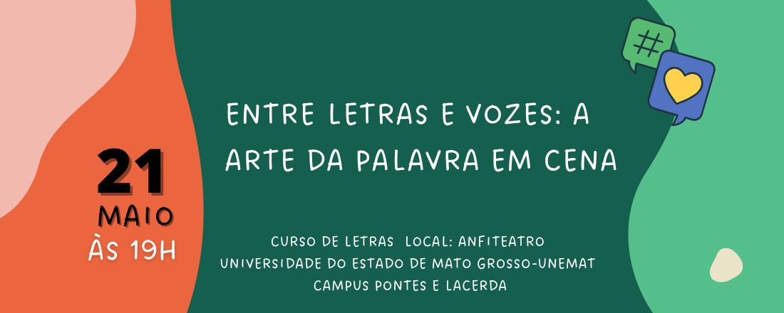 Entre Letras e Vozes: A Arte da Palavra em Cena - Dia do Profissional de Letras – 21 de Maio