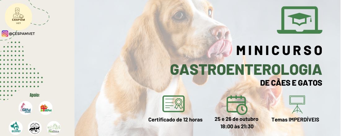 Minicurso de Gastroenterologia de Cães e Gatos