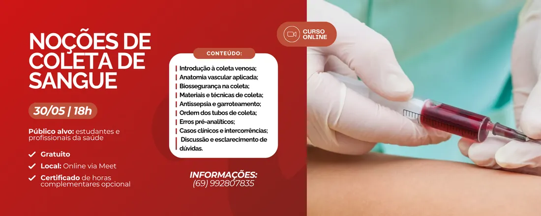 Curso Noções de Coleta Sanguinea