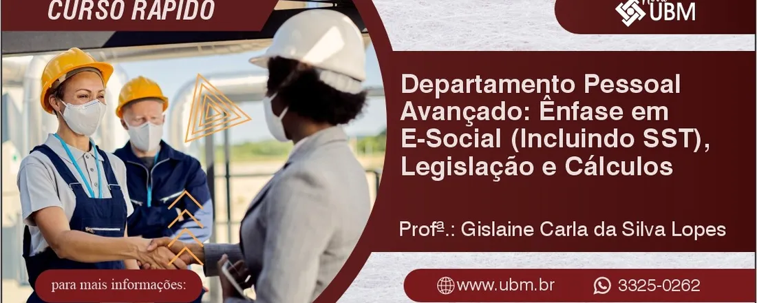 Departamento Pessoal Avançado: Ênfase em E-Social (Incluindo SST), Legislação e Cálculos