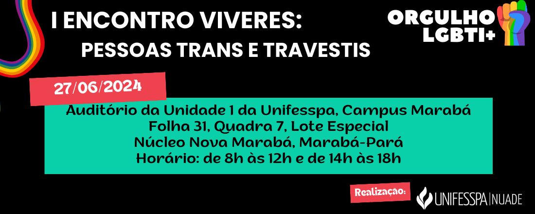 I Encontro Viveres: Pessoas Trans e Travestis na Unifesspa