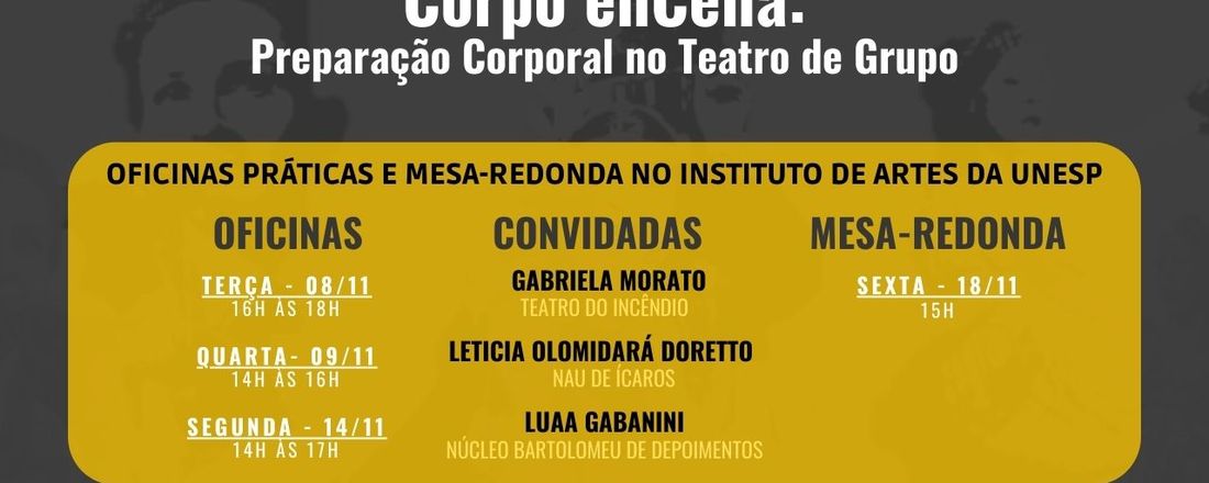 Corpo enCena - Preparação Corporal no Teatro de Grupo - GEMA UNESP 2022