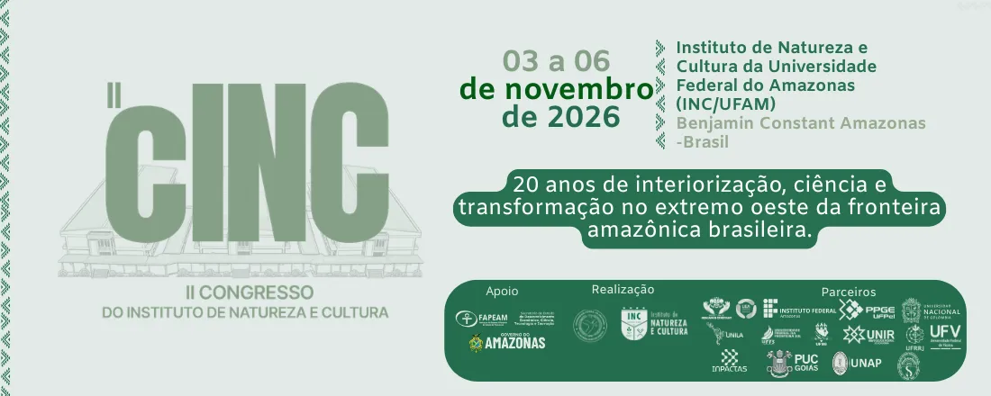 II Congresso do Instituto de Natureza e Cultura (II CINC): 20 anos de interiorização, ciência e transformação no extremo oeste da fronteira amazônica brasileira.