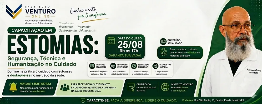 Curso de Capacitação em Estomias: Segurança, Técnica e Humanização no Cuidado