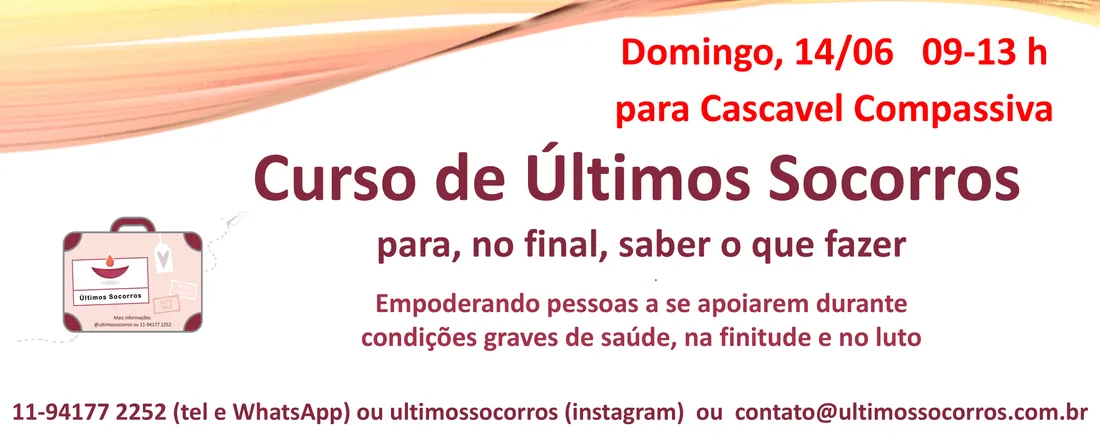 Curso de Últimos Socorros (Cascavel Compassiva, 14/06)