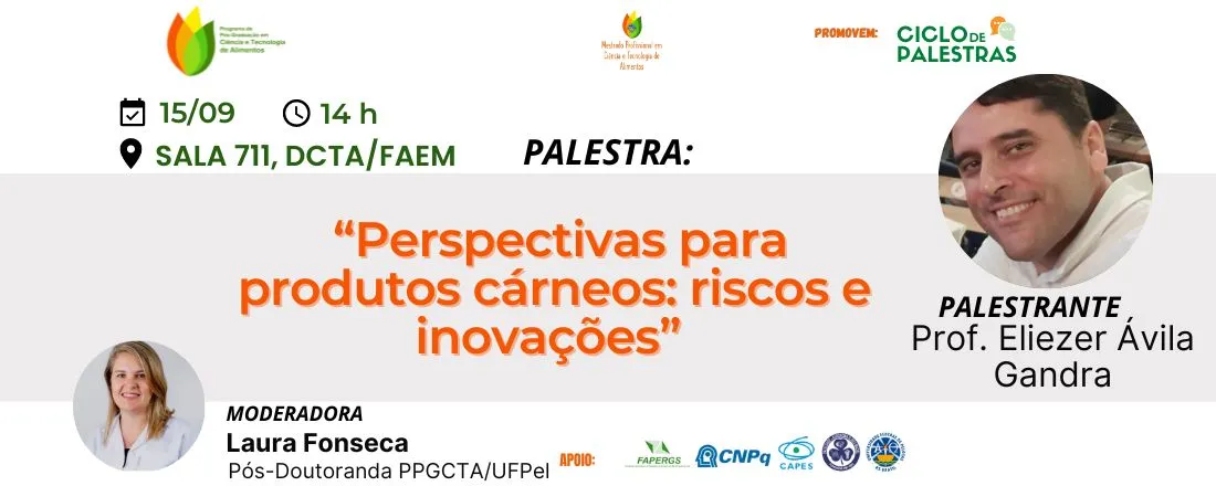 “Perspectivas para produtos cárneos: riscos e inovações”'