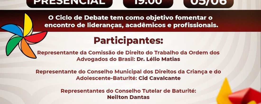 Ciclo de Debates: Vamos juntos(as) por uma infância sem trabalho