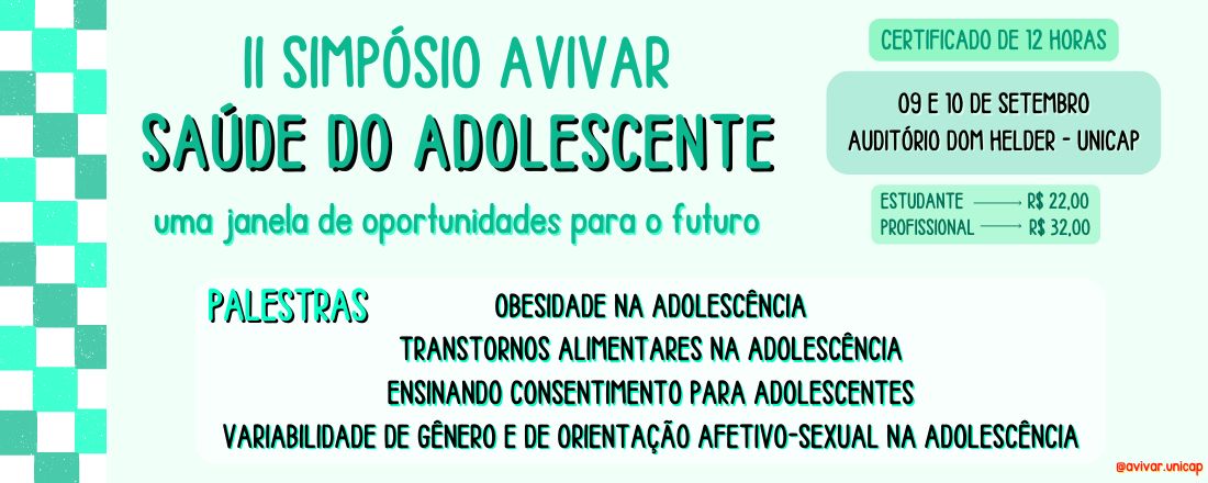 II SIMPÓSIO AVIVAR | Saúde do Adolescente: uma janela de oportunidades para o futuro