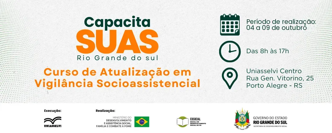 Curso de Atualização para Elaboração de Planos de Assistência Social