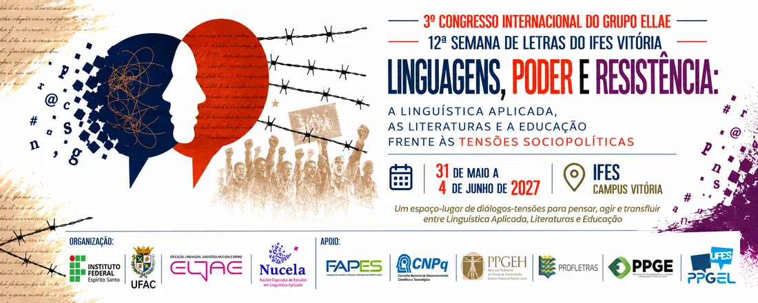 3º Congresso Internacional do Grupo ELLAE e 12ª Semana de Letras do Ifes Vitória