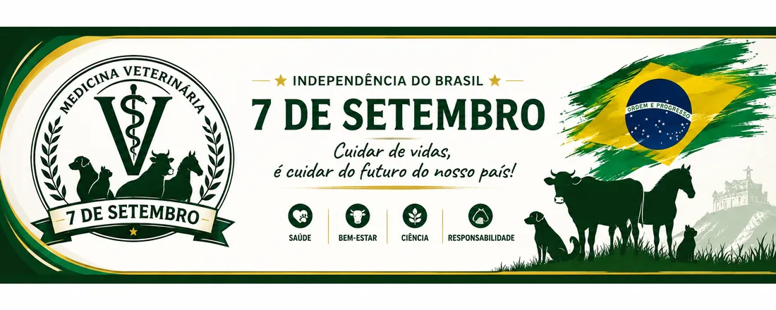 Desfile Cívico de 07 de setembro representando o Curso de Medicina Veterinária da Unipampa
