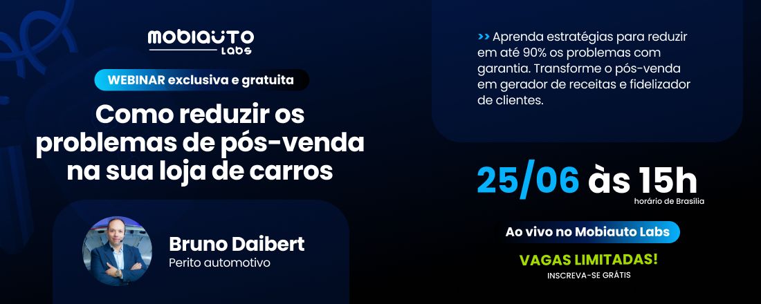 Webinar sobre Como reduzir os problemas de pós-venda na sua loja de carros