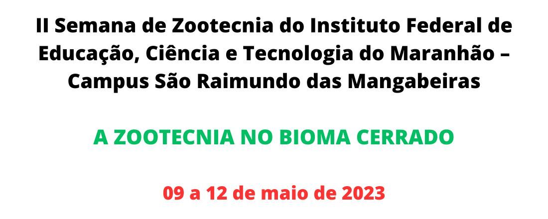 II Semana de Zootecnia do IFMA - SRM