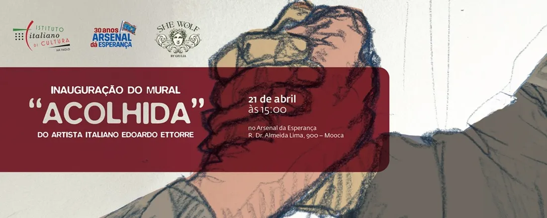 Inauguração do mural Acolhida, de Edoardo Ettorre
